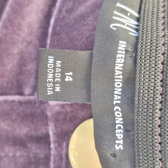 INC International Concepts Lavender Jeggings Plus Sz14 Velour Elastic Skinny - Picture 3 of 7